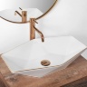 Lavabo Rea Vegas 37x57 borde oro blanco rosa (REA-U5605)