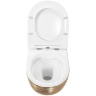 Inodoro Rea Carlos 49x37 suspendido cepillo oro (REA-C6942)