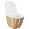 Inodoro Rea Carlos 49x37 suspendido cepillo oro (REA-C6942)