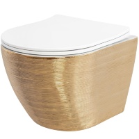 toilet Rea Carlos 49x37 suspended brush gold (REA-C6942)