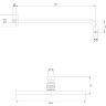 overhead shower Omnires gold 25 cm (WGSET1GL)