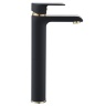 Mezclador de lavabo alto Rea Bloom, negro/dorado (REA-B9936)