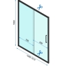 shower door Rea Rapid Slide 150x195 safety glass, transparent, chrome (REA-K5605)