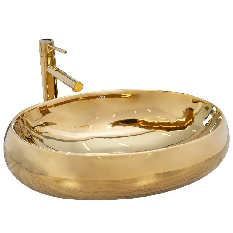 Lavabo Rea Melania 40,5x60 dorado (REA-U9001)