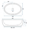 Lavabo Rea Melania 40,5x60 dorado (REA-U9001)