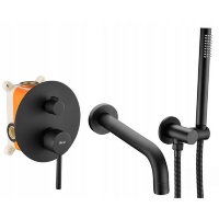 Mezclador de baño Rea Lungo negro mate (REA-P6300)