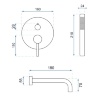 Bath mixer Rea Lungo black matte (REA-P6300)