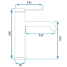 Mezclador de lavabo bajo de titanio Rea Clif (REA-B5322)