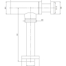 Omnires brushed brass washbasin siphon (A186BSB)