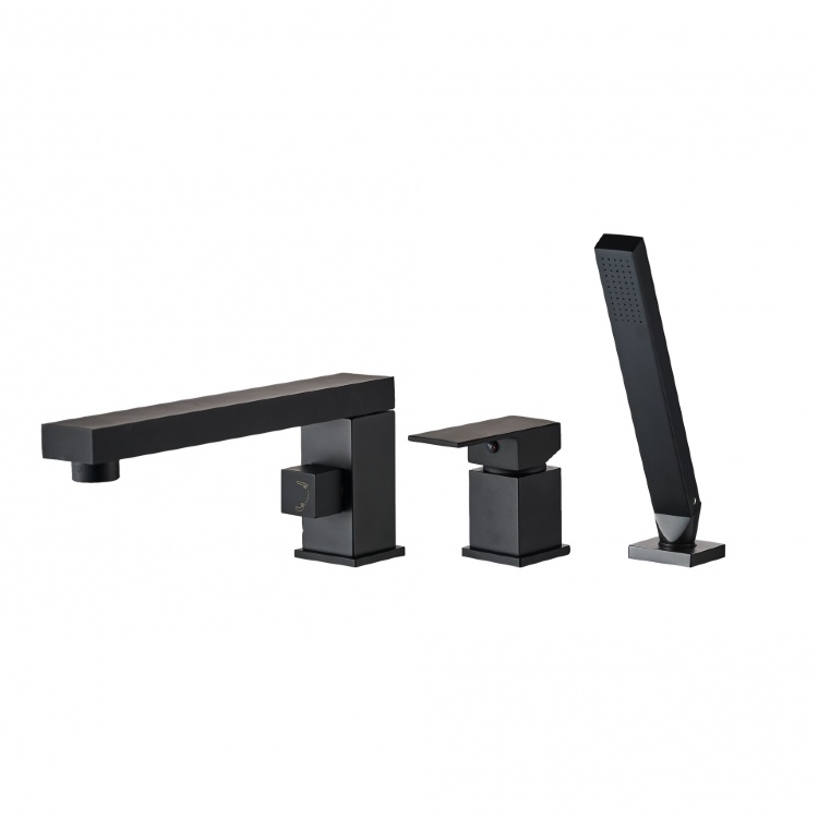 Mezclador de baño Rea Glen negro, 3 orificios (REA-B6630)