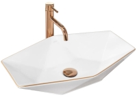 Lavabo Rea Vegas 37x57 borde oro rosa (REA-U5605)