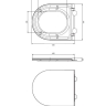 Asiento Omnires Ottawa de duroplast con microelevación blanco mate (OTTAWADEBM)