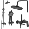 Sistema de ducha Rea Marco negro (REA-P8545)