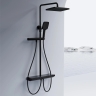shower system Rea Pedro with thermostat, black (REA-P0897)