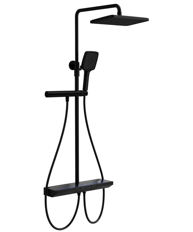 shower system Rea Pedro with thermostat, black (REA-P0897)