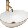 washbasin Rea Sofia 41x34,5 gold edge (REA-U3287)