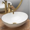 washbasin Rea Sofia 41x34,5 gold edge (REA-U3287)
