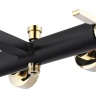 Mezclador de baño Rea Polo negro/dorado (REA-B9979)