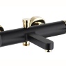 Mezclador de baño Rea Polo negro/dorado (REA-B9979)