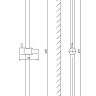 Columna de ducha Omnires de 66 cm, cobre cepillado (DR12CPB)