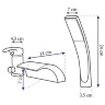 Mezclador de baño Rea Riven cromado (REA-B0457)