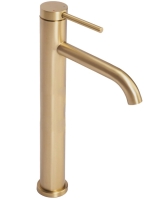 Mezclador de lavabo alto Rea Clif cepillado en oro (REA-B5329)