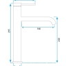 Mezclador de lavabo alto Rea Clif cepillado en oro (REA-B5329)