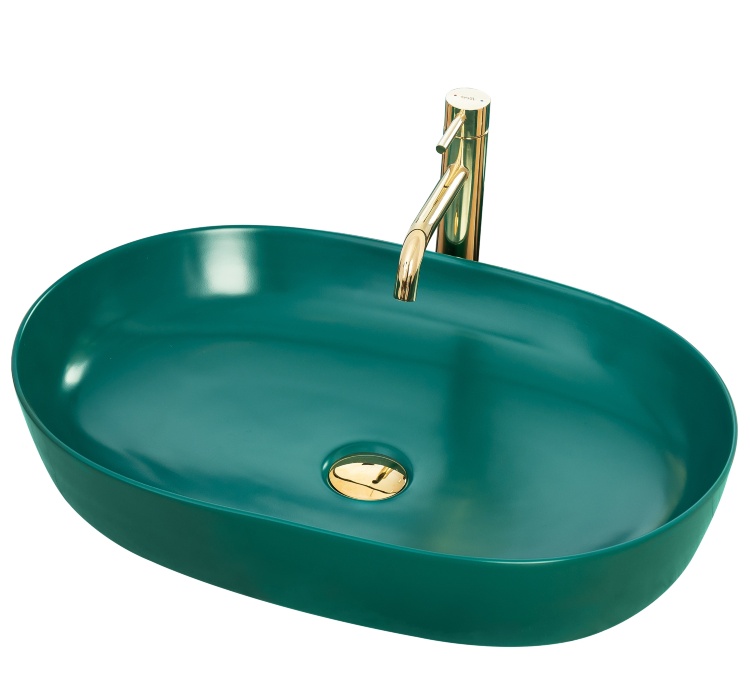 washbasin Rea Cleo 60,5x41 green matt (REA-U5636)
