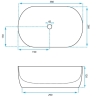 Lavabo Rea Amelia Mini 38x26 aiax brillo (REA-U9107)