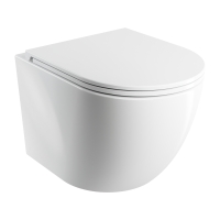 toilet Omnires Ottawa Silent Power 49x37 rimless wall hung, duroplast seat, white gloss (OTTAWASPXMWBP)
