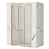 shower door Rea Alex 90x190 transparent glass, brushed gold (REA-K2506)