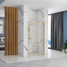 shower door Rea Alex 90x190 transparent glass, brushed gold (REA-K2506)