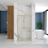 shower door Rea Alex 90x190 transparent glass, brushed gold (REA-K2506)
