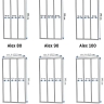 shower door Rea Alex 90x190 transparent glass, brushed gold (REA-K2506)