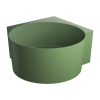 ванна Omnires Ovo M+ 120х120 круглая matt olive (OVO120WNOL)