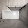 Cortina de ducha Rea Lagos-1 Fix 80x140 cristal transparente negro (REA-K4561)