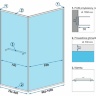 shower cabin Rea Space In 80x100 safety glass, transparent (REA-K8882)