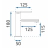 Mezclador de lavabo Rea Oval negro (REA-B6516)