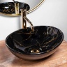 washbasin Rea Sofia 41x34,5 black marble shiny (REA-U5611)