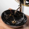 washbasin Rea Sofia 41x34,5 black marble shiny (REA-U5611)