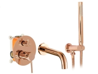 Mezclador de bañera empotrado Rea Lungo, oro rosa + caja (REA-B6930)