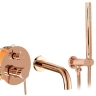 Mezclador de bañera empotrado Rea Lungo, oro rosa + caja (REA-B6930)