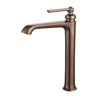 Mezclador de lavabo Omnires Armance de cobre antiguo, alto (AM5213ORB)