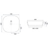 washbasin Rea Elena 44x44 white (REA-U0798)