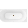 acrylic bathtub Rea Bellanto 170x80 + siphon + click/clack plug, right (REA-W6900)