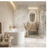 acrylic bathtub Rea Bellanto 170x80 + siphon + click/clack plug, right (REA-W6900)