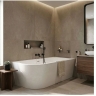 acrylic bathtub Rea Bellanto 170x80 + siphon + click/clack plug, right (REA-W6900)