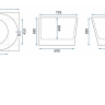 acrylic bathtub Rea Bellanto 170x80 + siphon + click/clack plug, right (REA-W6900)