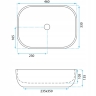 Lavabo Rea Belinda 46x33 fresno (REA-U3324)