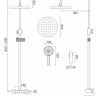 shower system Rea Savio black (REA-P8410)